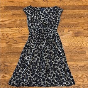 Elegant Black and White Patterned Dress